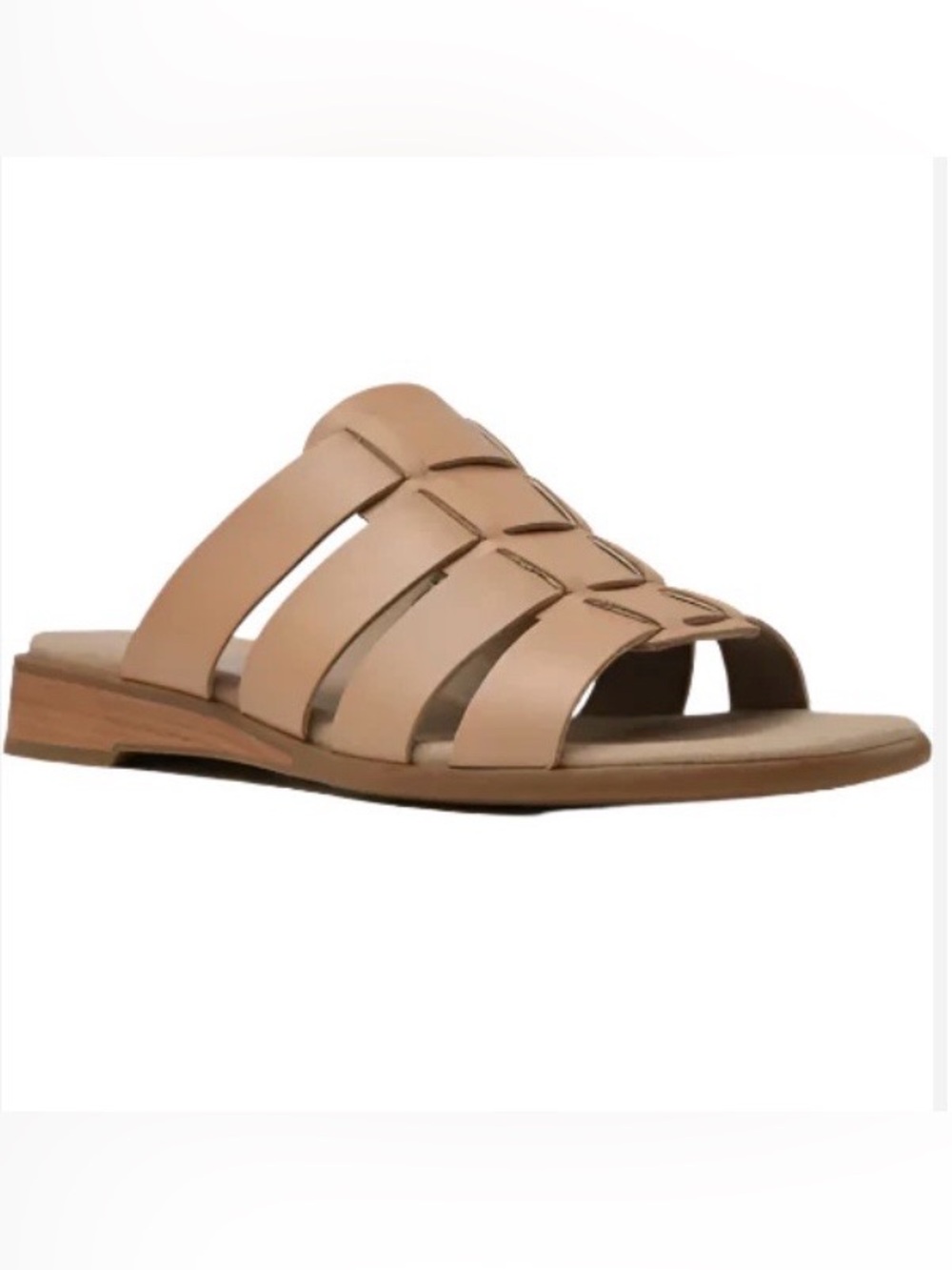 NWT, Munro Carrera Leather Strappy Slide-in Sandal